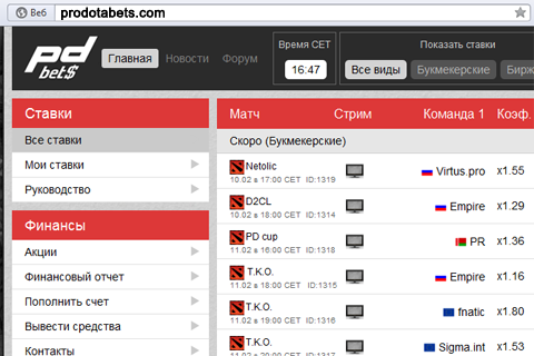 Встречайте ставки Продоты точка com